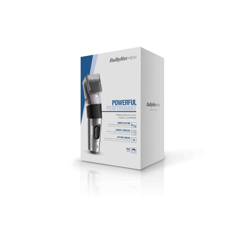 BaByliss Haarschneider E786E – kabellos, 60 min, Schnittlänge 0,5–24 mm – schwarz, Edelstahlmesser