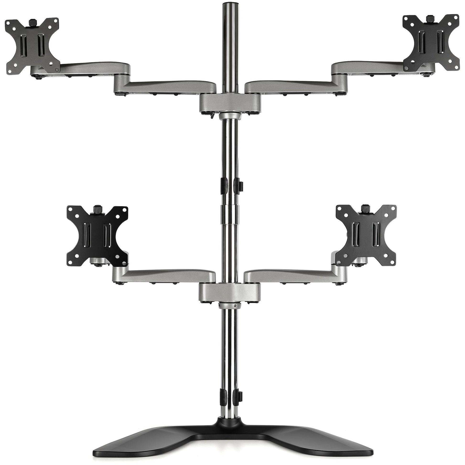 StarTech.com Monitor-Tischständer – 4 Monitore – bis 32" – VESA 75×75/100×100 mm – Schwarz