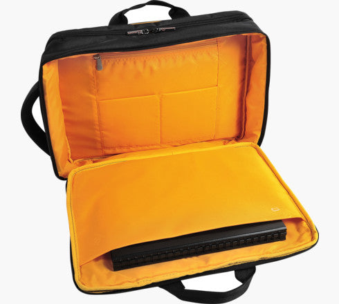 Exacompta Notebook-Tasche bis 15,6" – mit Tablet-Fach, harte Frontplatte – Schwarz