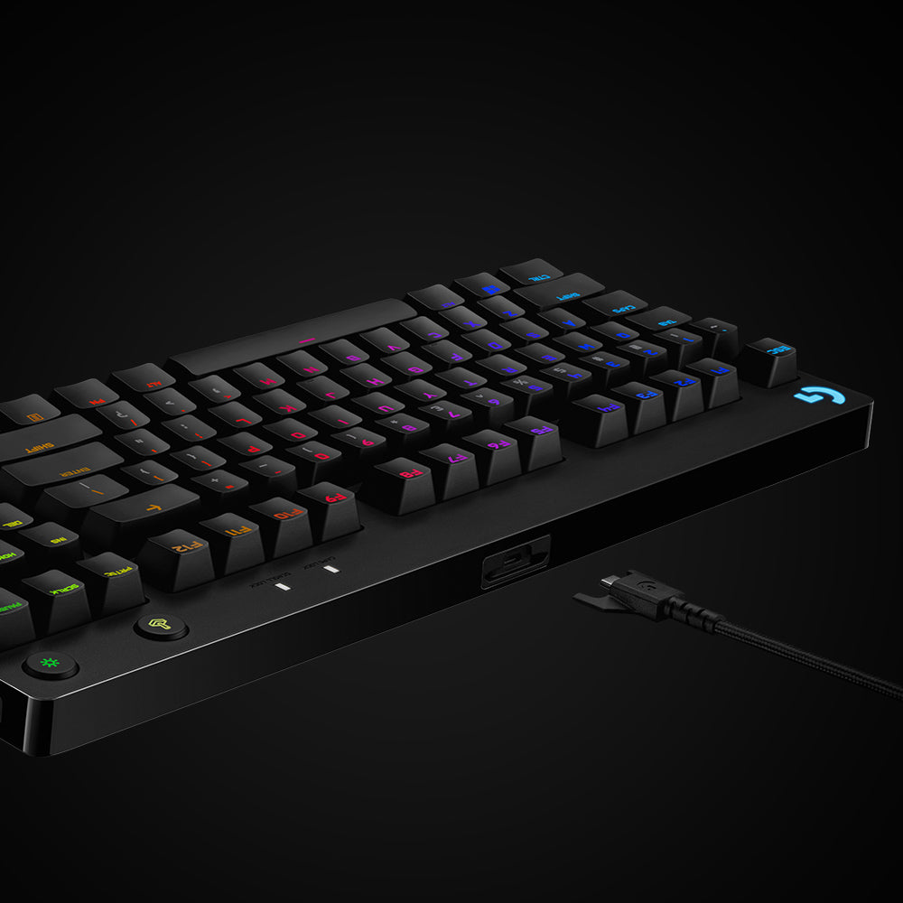 Logitech G PRO – Gaming-Tastatur TKL – Mechanisch – Kabelgebunden (USB) – RGB – QWERTY (US-INT) – Schwarz