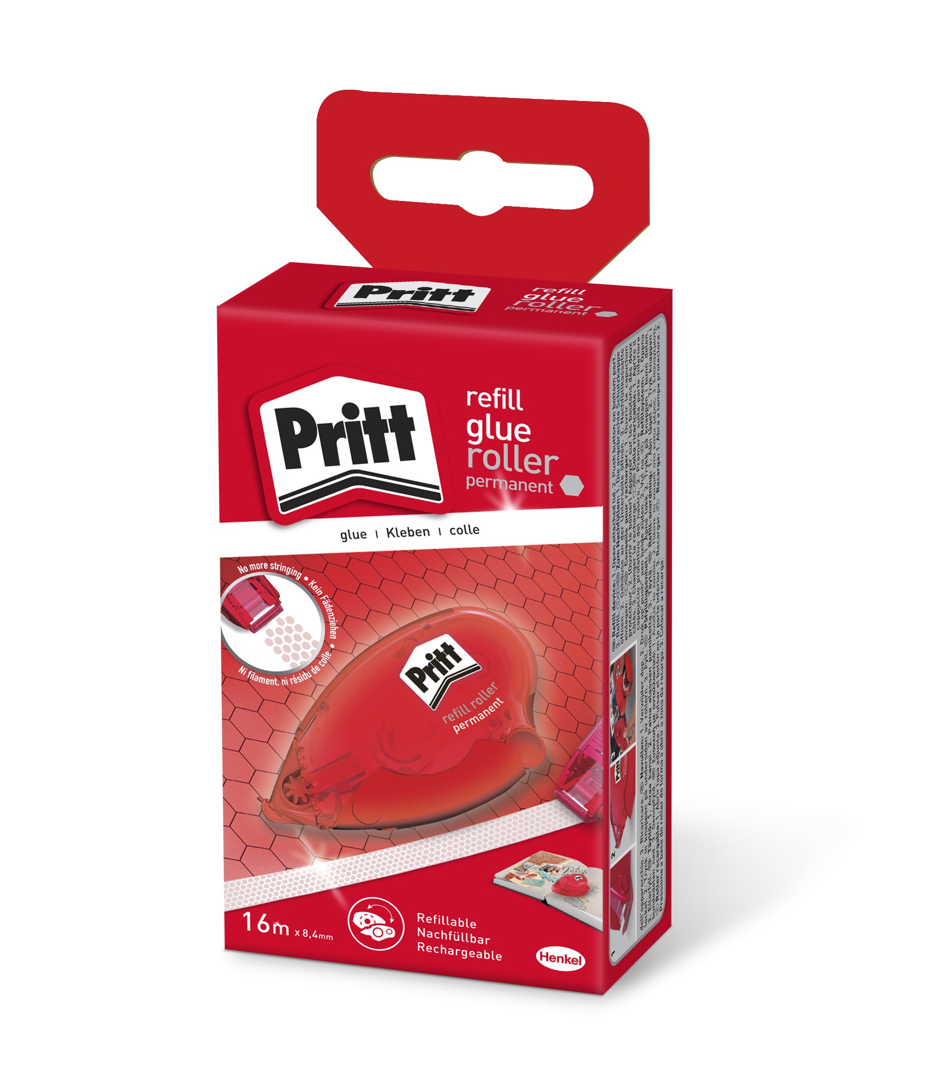 Pritt Kleberoller Nachfüllung – permanent, transparent, nachfüllbar, 8,4 mm×16 m, für Papier, Karton, Fotos u. a.