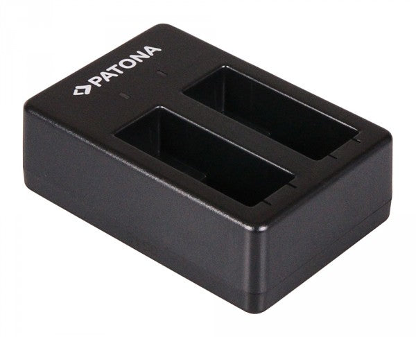 PATONA Akkuladegerät 2-fach – für GoPro AABAT-001, AHDBT-501 – USB, 0,7 A, LED-Anzeige – Schwarz