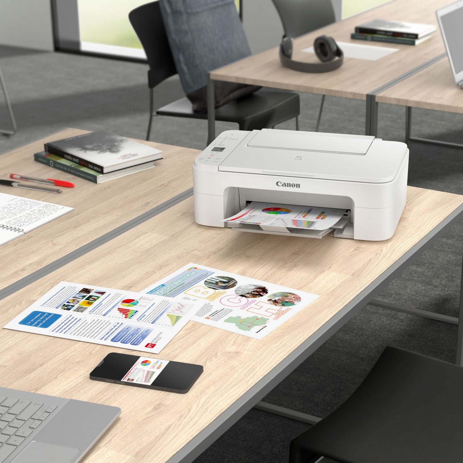 Canon PIXMA TS3351 – Farbtintenstrahl-Multifunktionsdrucker, A4, 3-in-1, WLAN, AirPrint