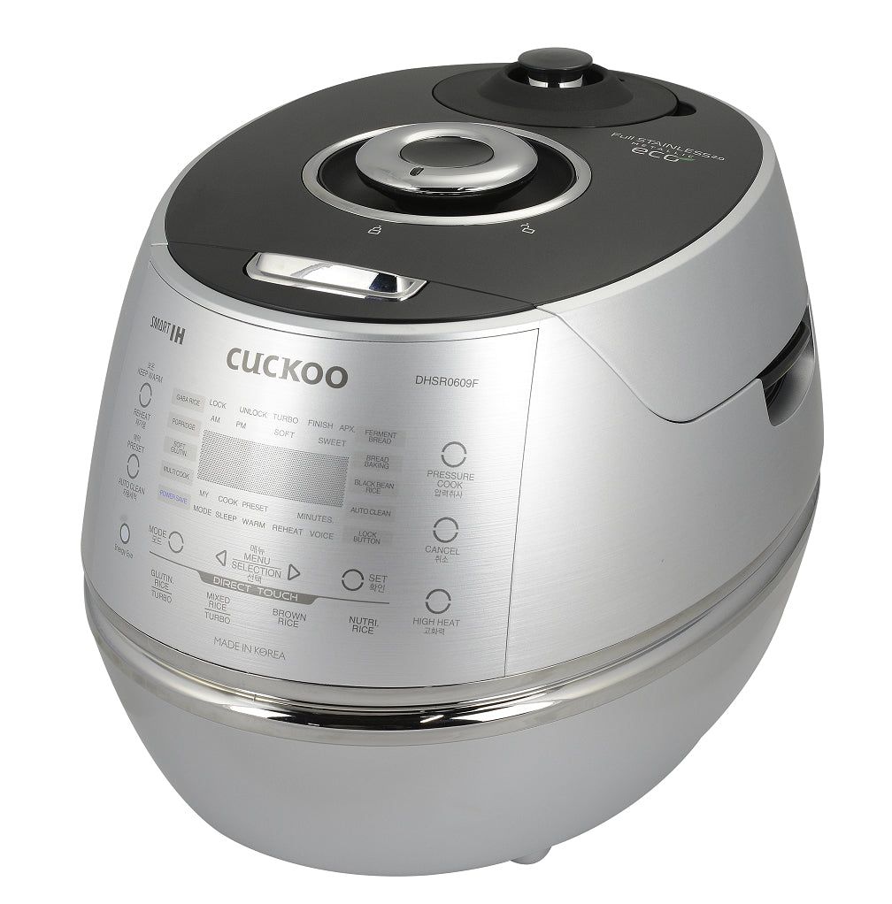 Cuckoo Reiskocher CRP-DHSR0609F – 1,08 l – Schwarz/Edelstahl