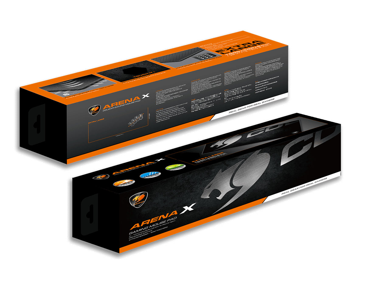 COUGAR Gaming COUGAR Arena X – Gaming-Mauspad – 1000 × 400 mm, RGB, Gummi/Stoff, Schwarz