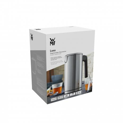 WMF LONO – Wasserkocher 1,3 l, 2400 W, Edelstahl, Silber