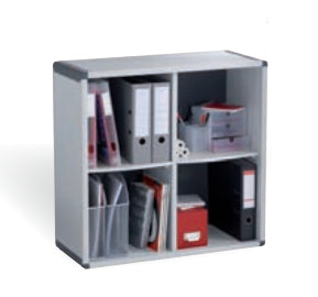 PaperFlow Büroregal, BM4K2.11 – 4 Fächer – 79,0 × 33,0 × 77,8 cm – Grau – Polystyrol – 1 Stk.