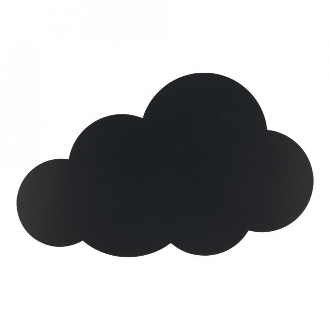 Securit Silhouette-Kreidetafel CLOUD FB-CLOUD – 480 × 290 mm – schwarz – inkl. Kreidestift, Wandmontageset