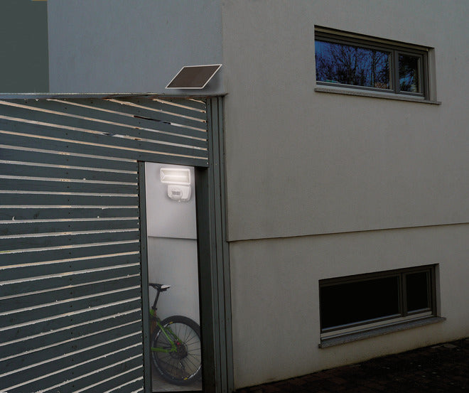 Brennenstuhl Aussenwandleuchte – 6000 K – IP44 – Akku & Solar – mit Bewegungsmelder – Grau – Kunststoff