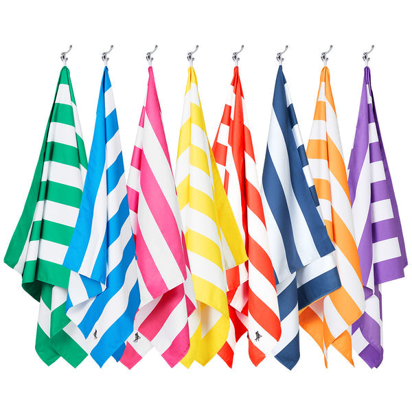 Dock & Bay Strandtuch CABANA – 90 × 200 cm, Pink/Weiss, Polyester/Polyamid