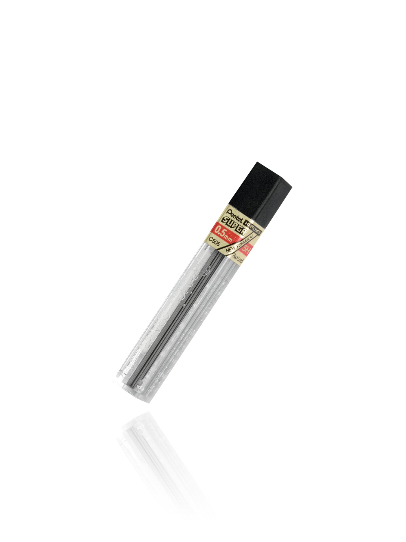 Pentel Bleistiftminen – Grau, 0,5 mm, 5H, 12 Stk.