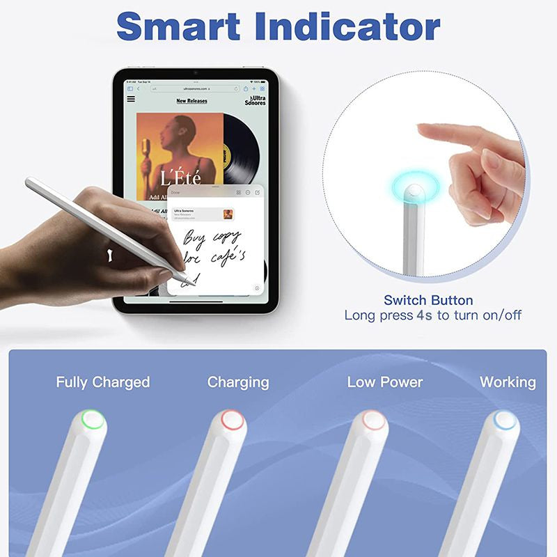 eSTUFF Eingabestift für Apple iPad (6.–10. Gen.), iPad Air (3.–5. Gen.), iPad Pro 11" (1.–4. Gen.) – magnetisch