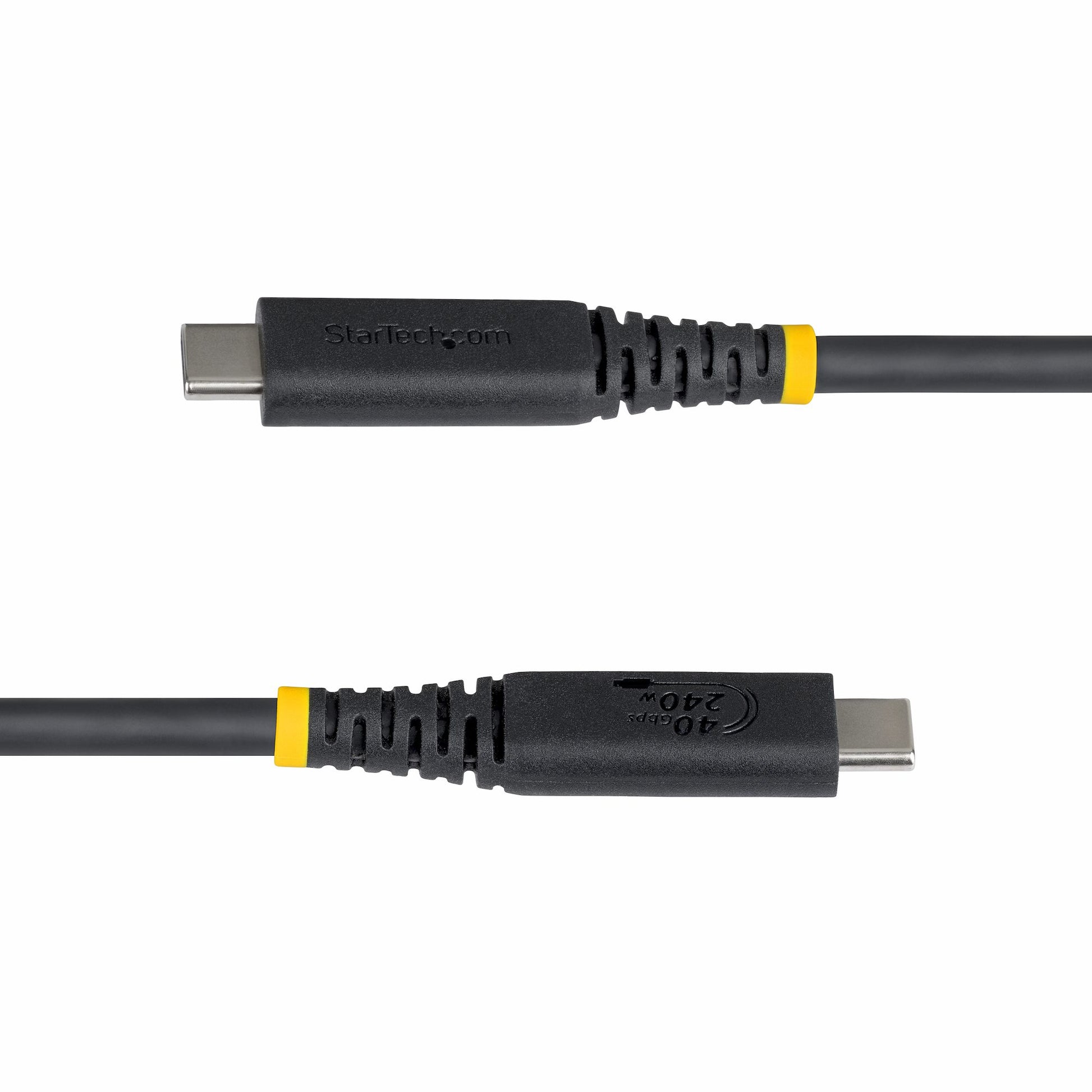 StarTech.com USB-C auf USB-C Kabel – USB4 40 Gbit/s – 1 m – PD 240 W – 8K/60 (DP 2.1) – TPE-Mantel – Schwarz