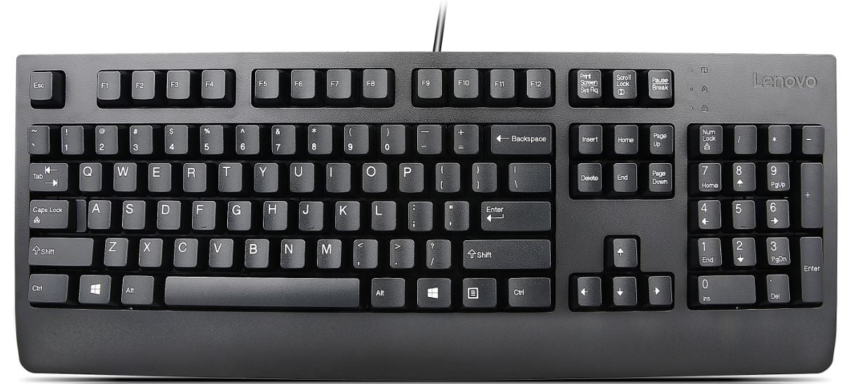 Lenovo Preferred Pro II – Tastatur – kabelgebunden, USB – QWERTY (Nordic) – schwarz – mit Handballenauflage