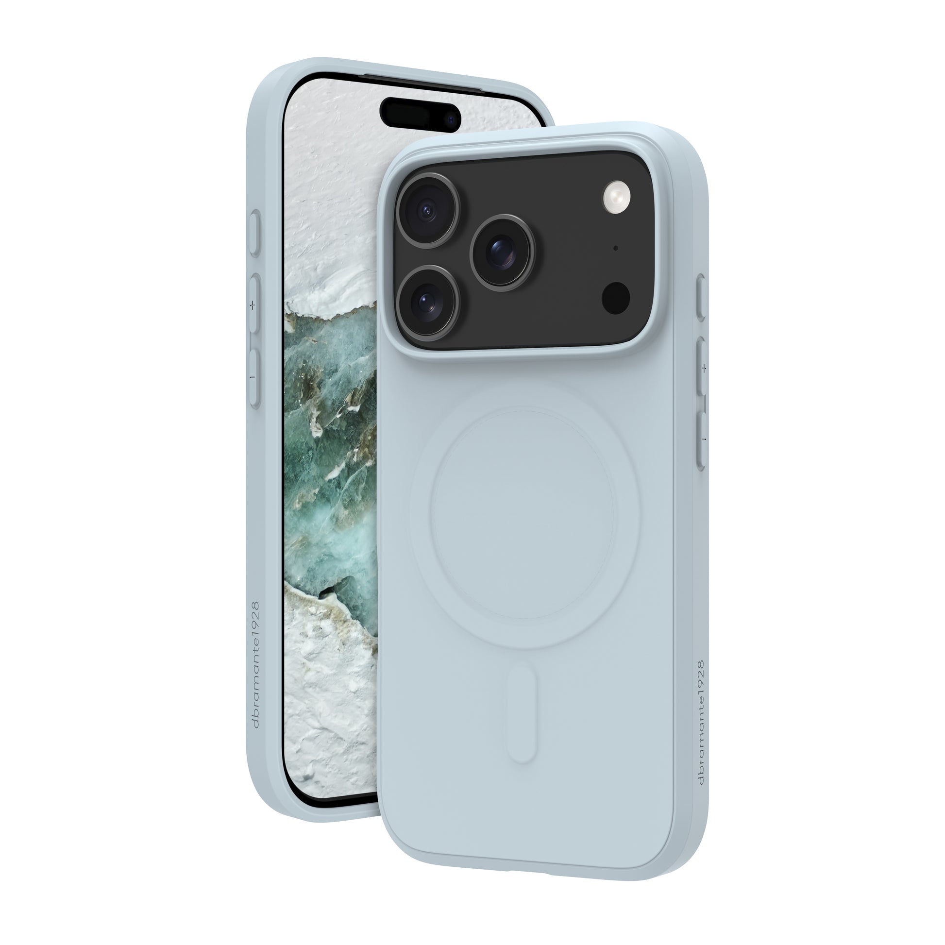 dbramante1928 Greenland Pro MS Backcover – für Apple iPhone 17 Pro, Kunststoff, 100% recycelt, Hellblau