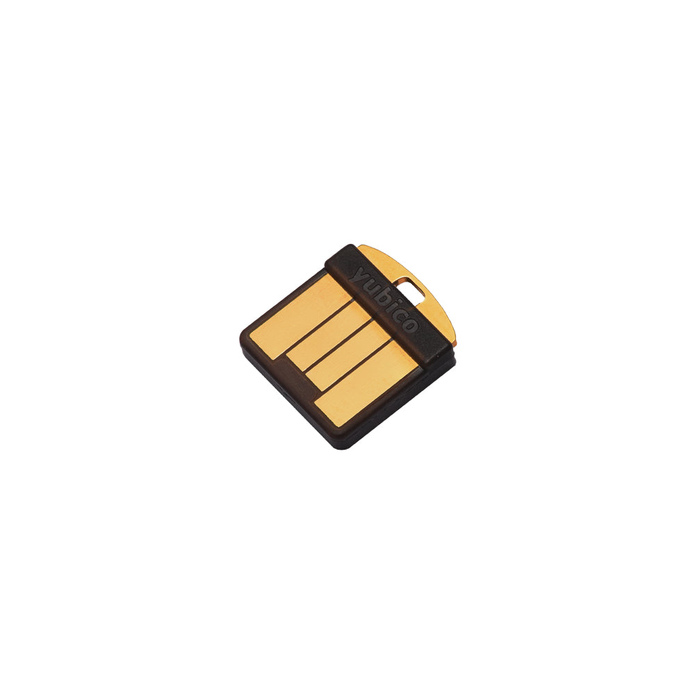 Yubico USB-Adapter USB-A – FIDO 2, U2F zertifiziert – Schwarz/Gold – für Windows, Mac OS, Linux