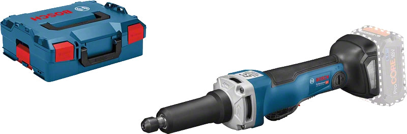 Bosch Professioneller Geradschleifer GGS 18V-23 PLC – 18 V (AMPShare) – Spannzangen (Ø 8 mm) – Koffer – Solo – Br