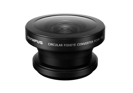 Olympus FCON-T02 Fisheye-Konverter – 0,3×, 42 mm Filter – für TG-7, TG-6 – Schwarz