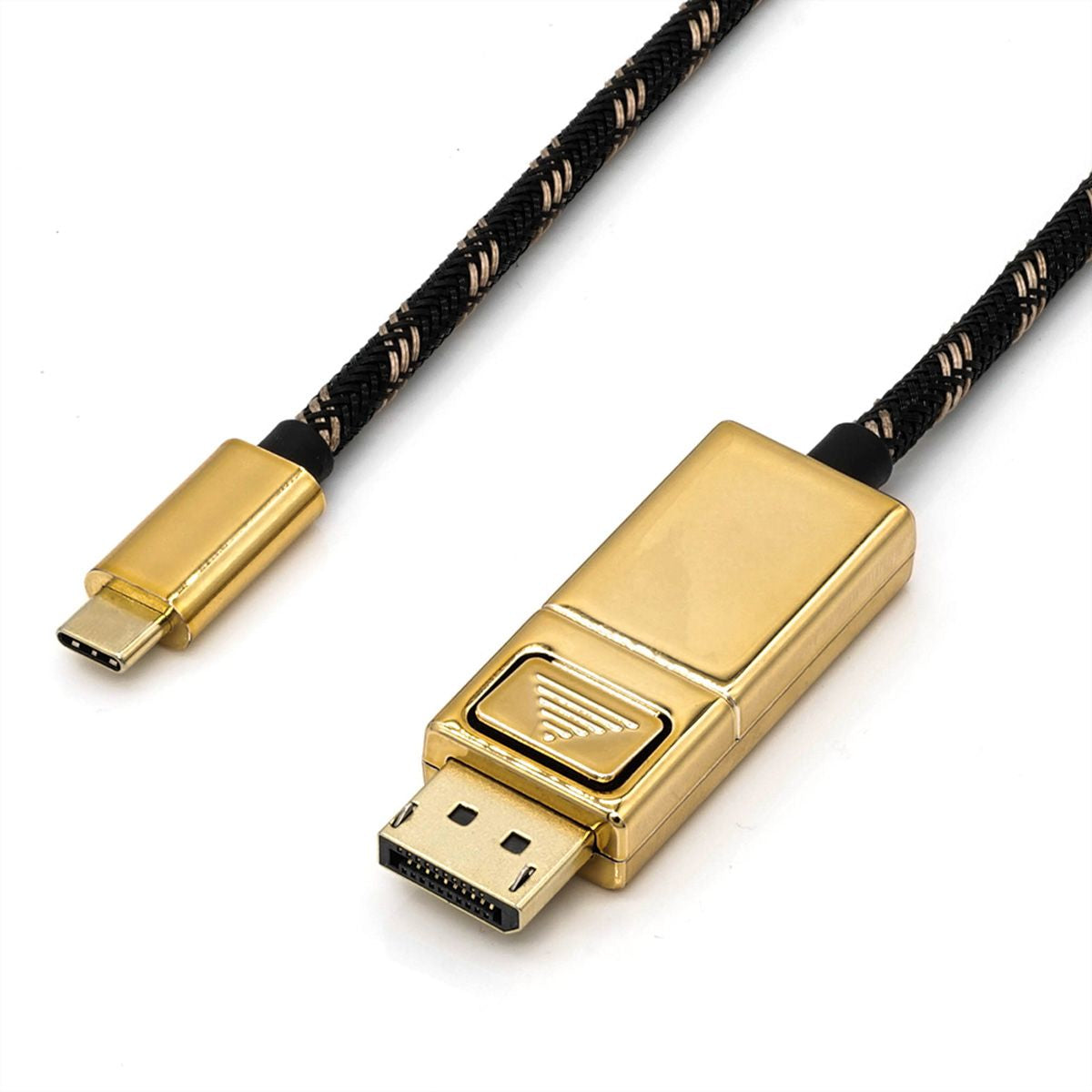ROLINE GOLD USB-C zu DisplayPort Kabel – 4096 × 2560 @ 60 Hz, DisplayPort 1.2, 2 m
