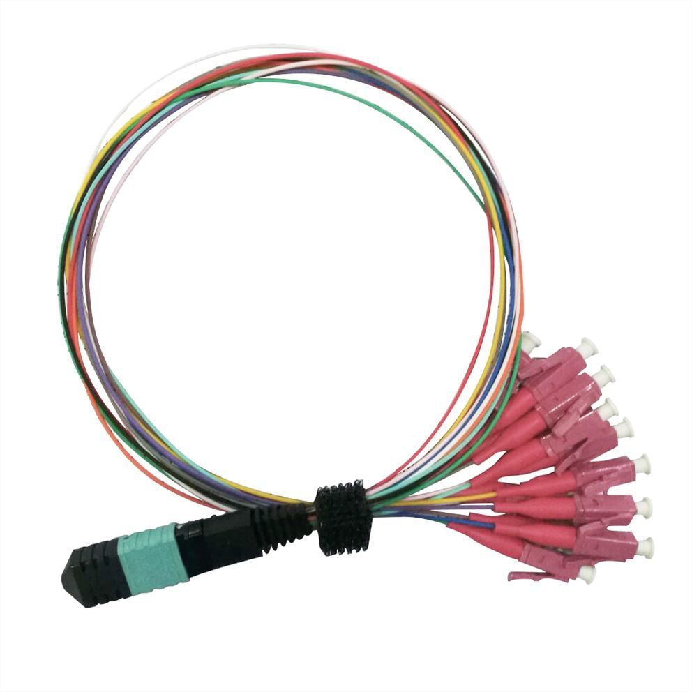 VALUE LWL-Patchkabel – MPO–12× LC, OM4, 2 m