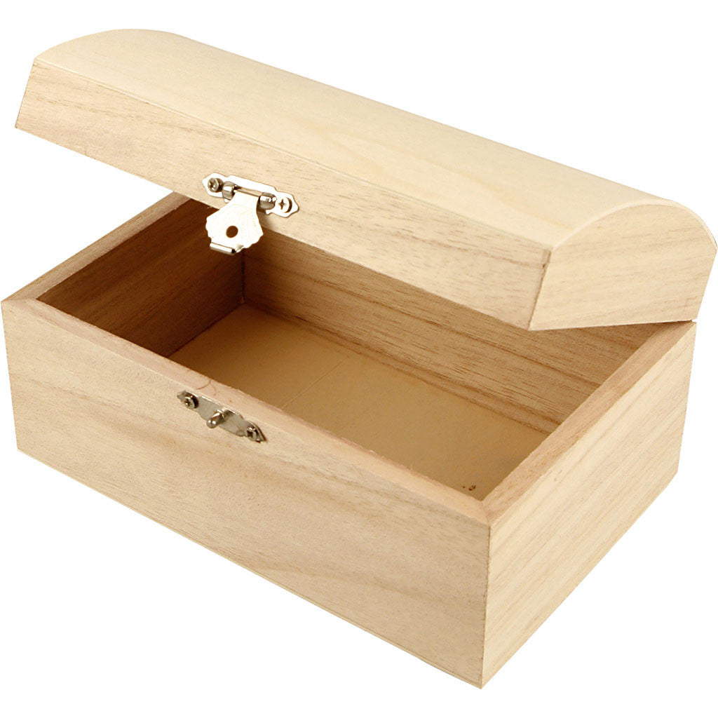 Creativ Company Truhe – Holz – Braun – mit Spiegel – 165 × 110 × 85,5 mm