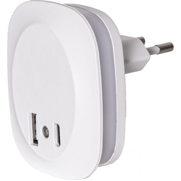 Star Trading Stecker-Nachtlicht – 10 lm, 3000 K, Lichtsensor, IP20 – Weiss
