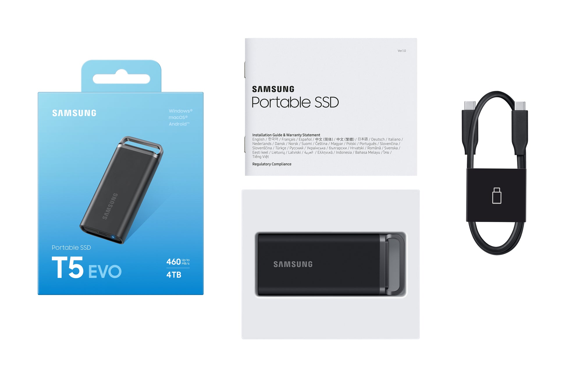 Samsung MU-PH4T0S Speichergerät – 4 TB, USB 3.2 Gen 1, Hardwareverschlüsselung