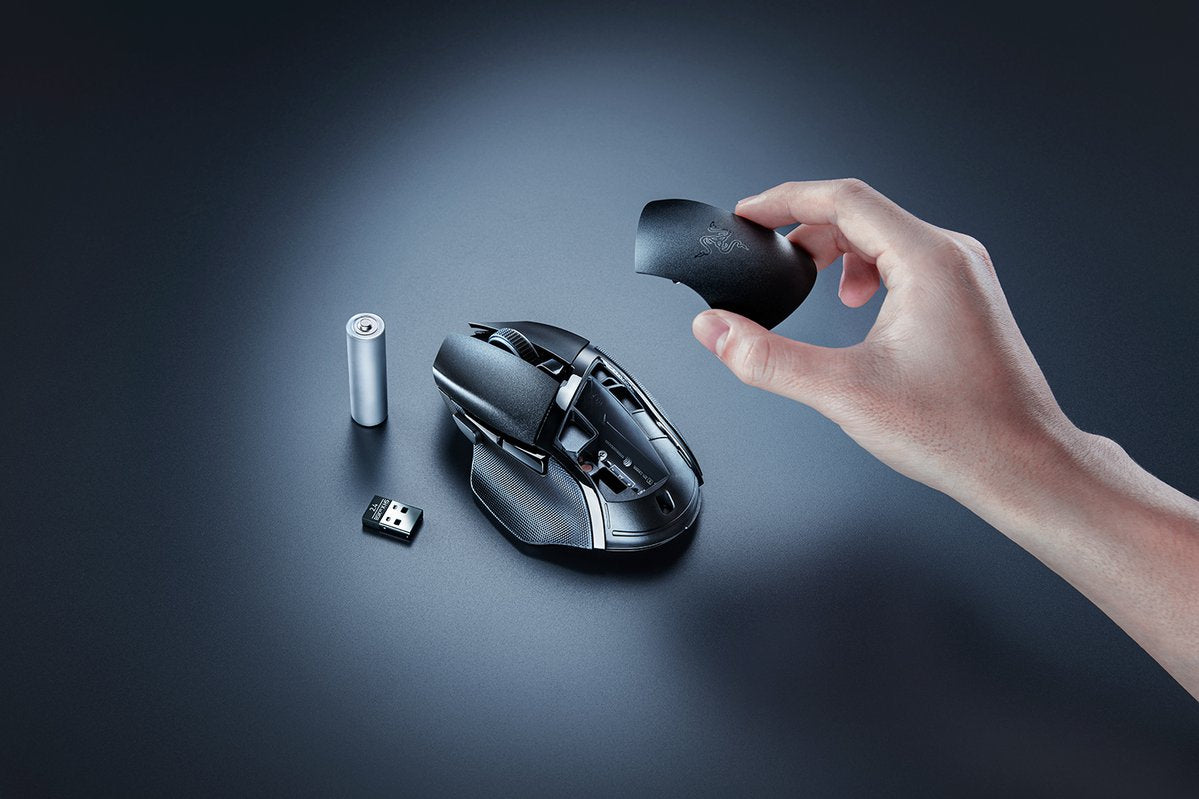 Razer Basilisk V3 X HyperSpeed – Gaming-Maus – Kabellos (Bluetooth), 18000 DPI, Rechts, Schwarz
