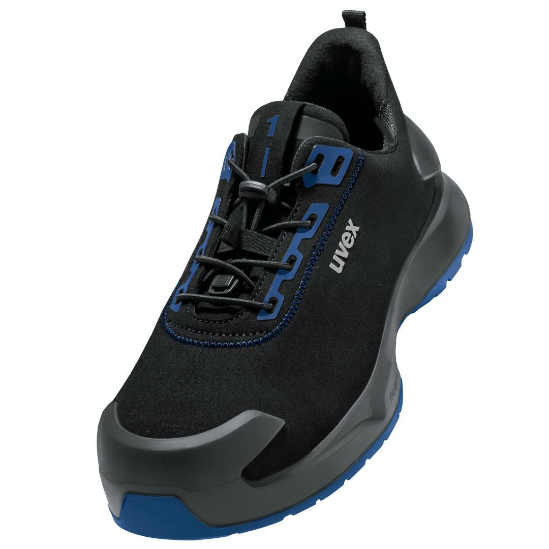 Uvex 1 x-craft Sicherheits-Halbschuh S2 – Schwarz/Blau – Grösse 39, Weite 11