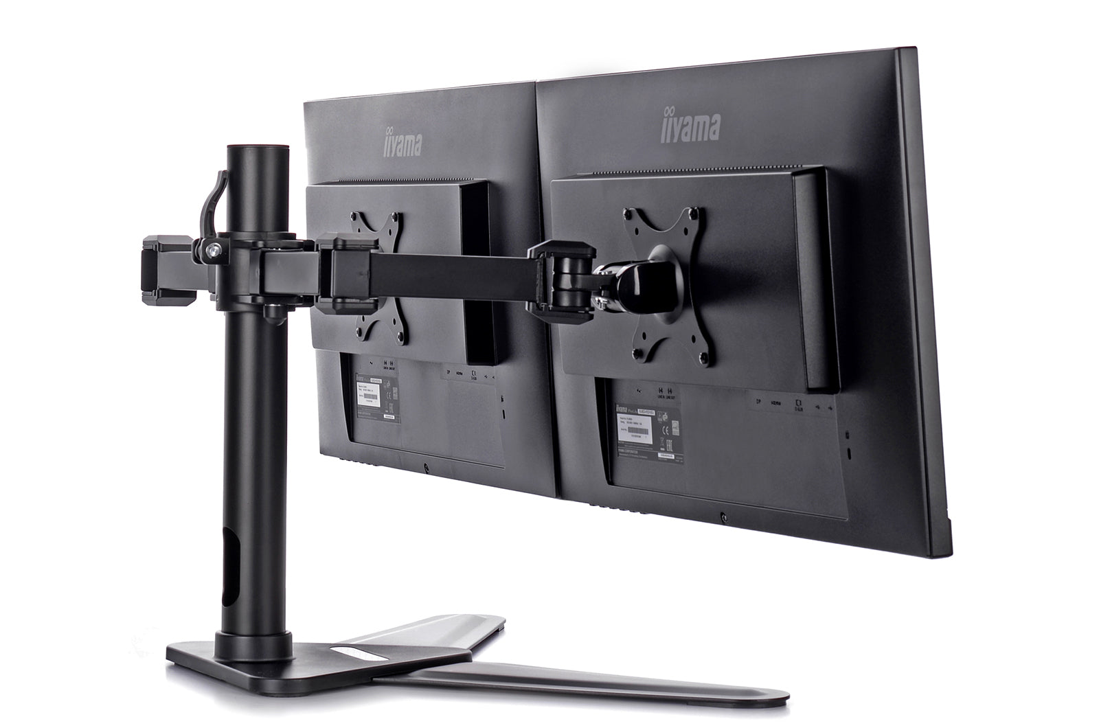 iiyama Monitorarm Tischhalterung – Klemme/Durchführung – 2 Monitore – 10–30" – VESA 75×75/100×100 mm – bis 1
