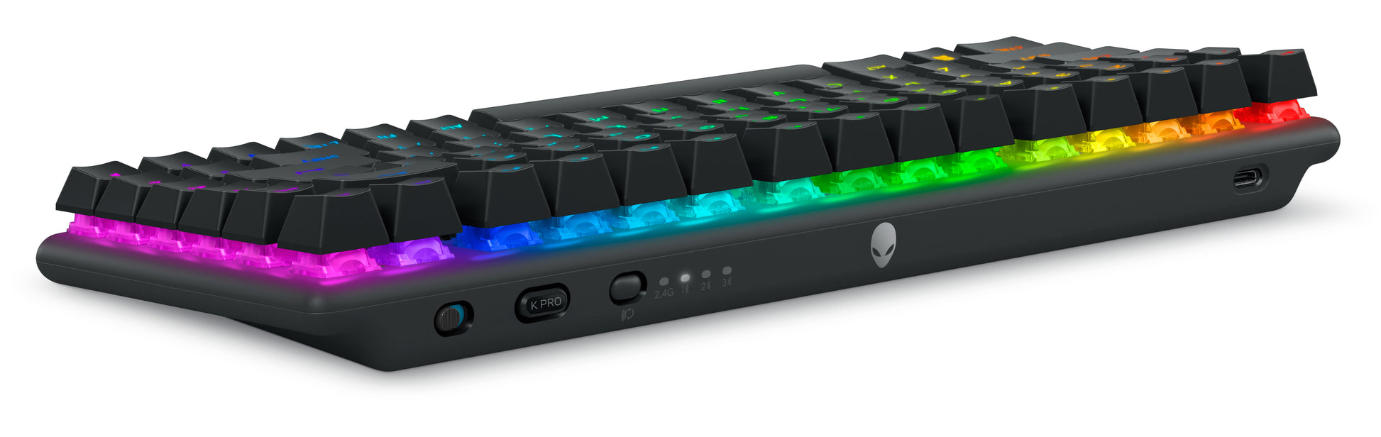 Alienware Pro Wireless – Gaming-Tastatur 75% – Mechanisch – Bluetooth & 2,4 GHz – USB-C – Ohne Ziffernblock