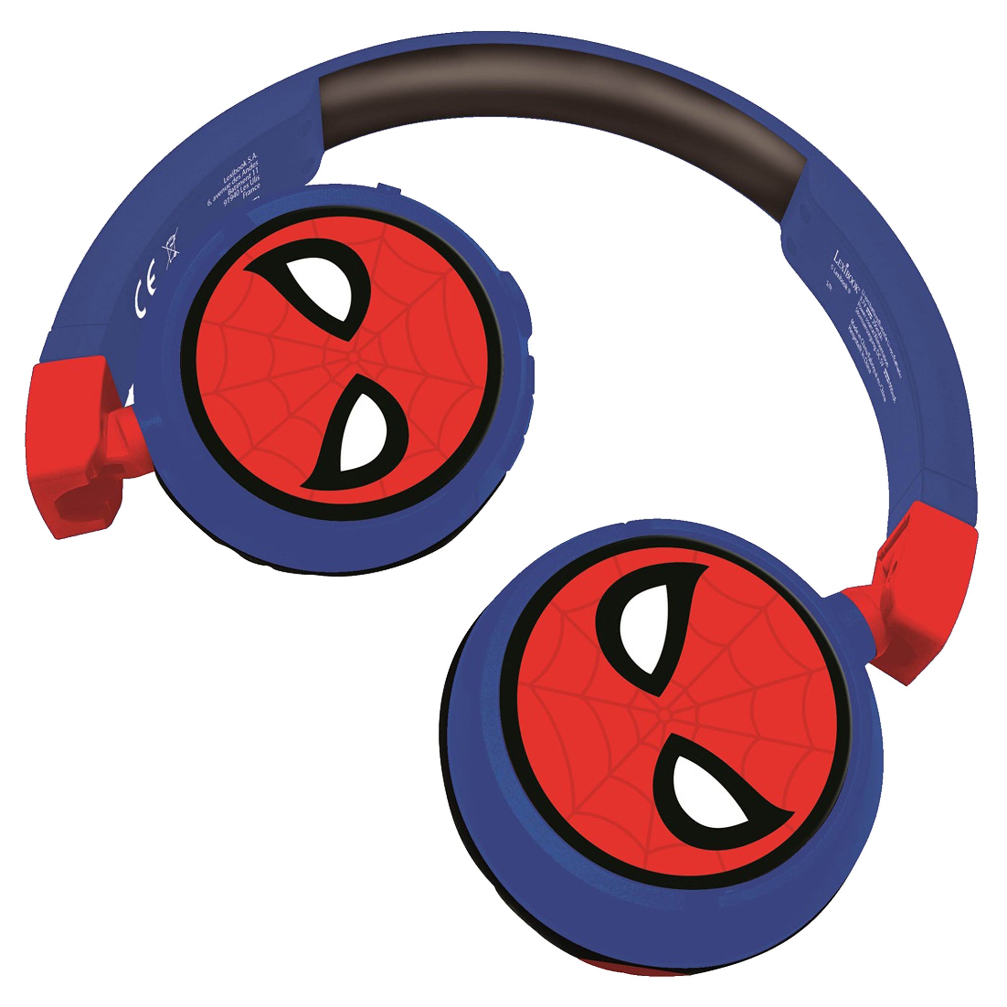 Lexibook HPBT010SP Spider-Man Kinderkopfhörer – On-Ear, Stereo, Kabel + BT, 85 dB Lautstärke-Limit, Blau
