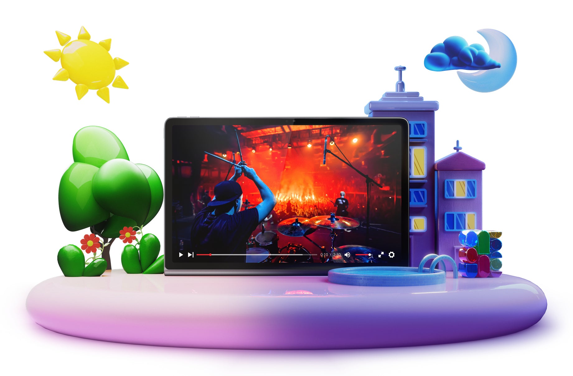 Lenovo Tab Plus – 11,5", 128 GB, 8 GB RAM, WLAN, Android 14, Grau