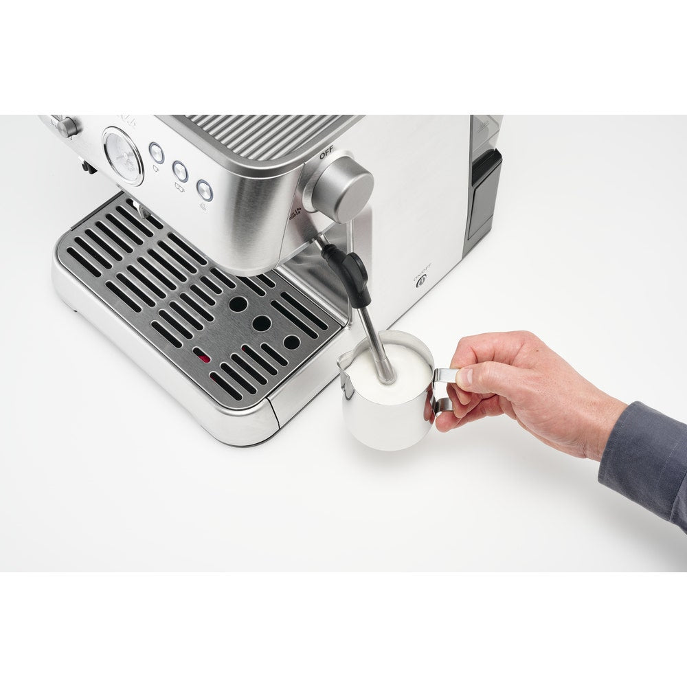 Solis Grind & Infuse Perfetta 980.35 Siebträgermaschine – 16 bar, 2,6 l, 250 g, 2 Tassen, Silber