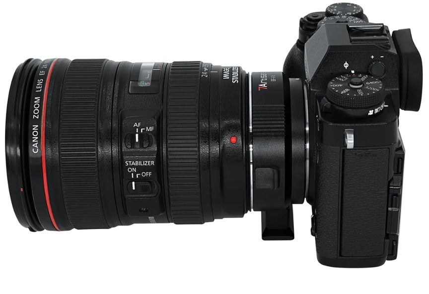 7Artisans EF-FX Autofokus-Adapter – für Canon EF-Objektive an Fujifilm FX-Kameras – Schwarz