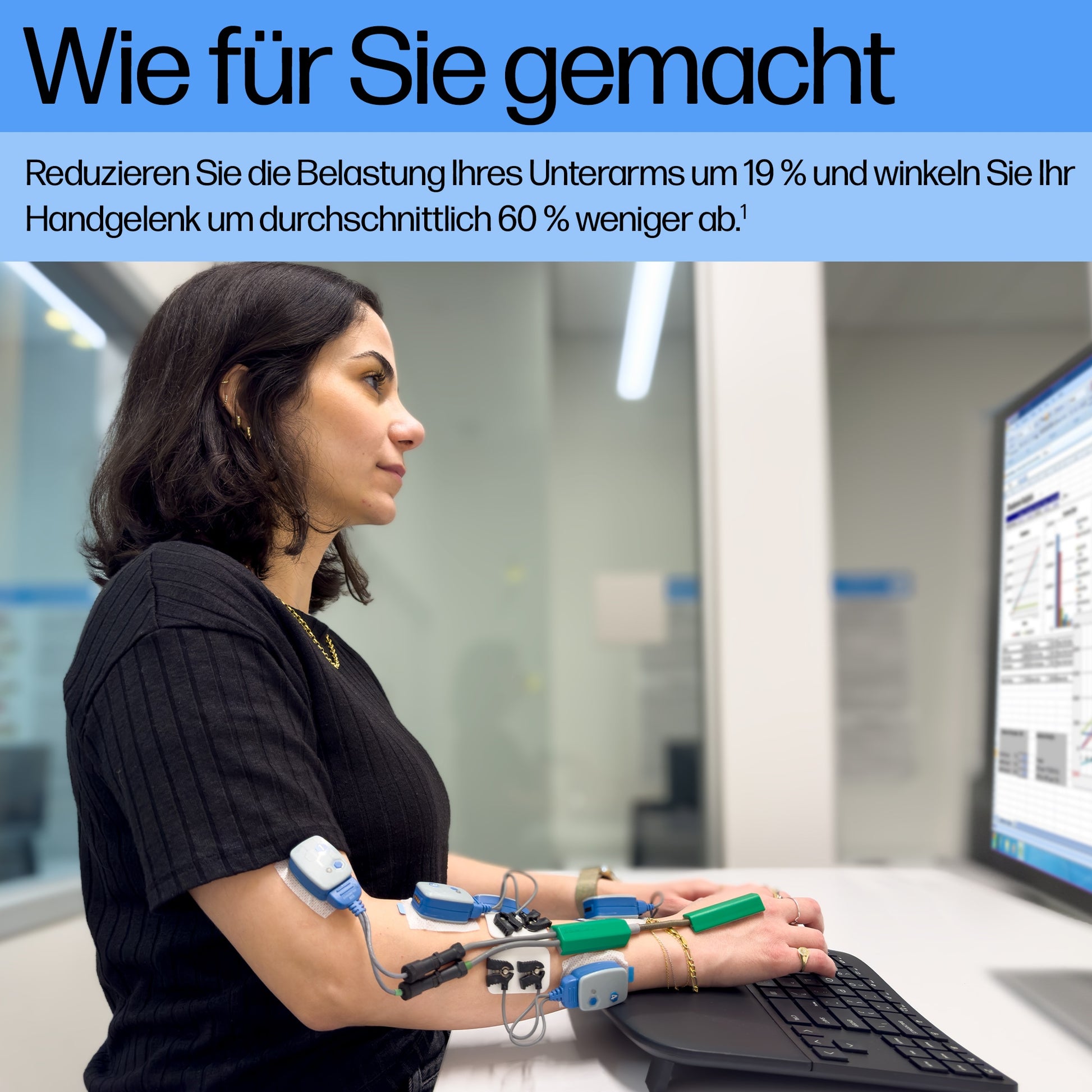 HP 965 Ergonomische Wireless – Tastatur, kabellos (Bluetooth/2,4 GHz) – für Windows, macOS & ChromeOS