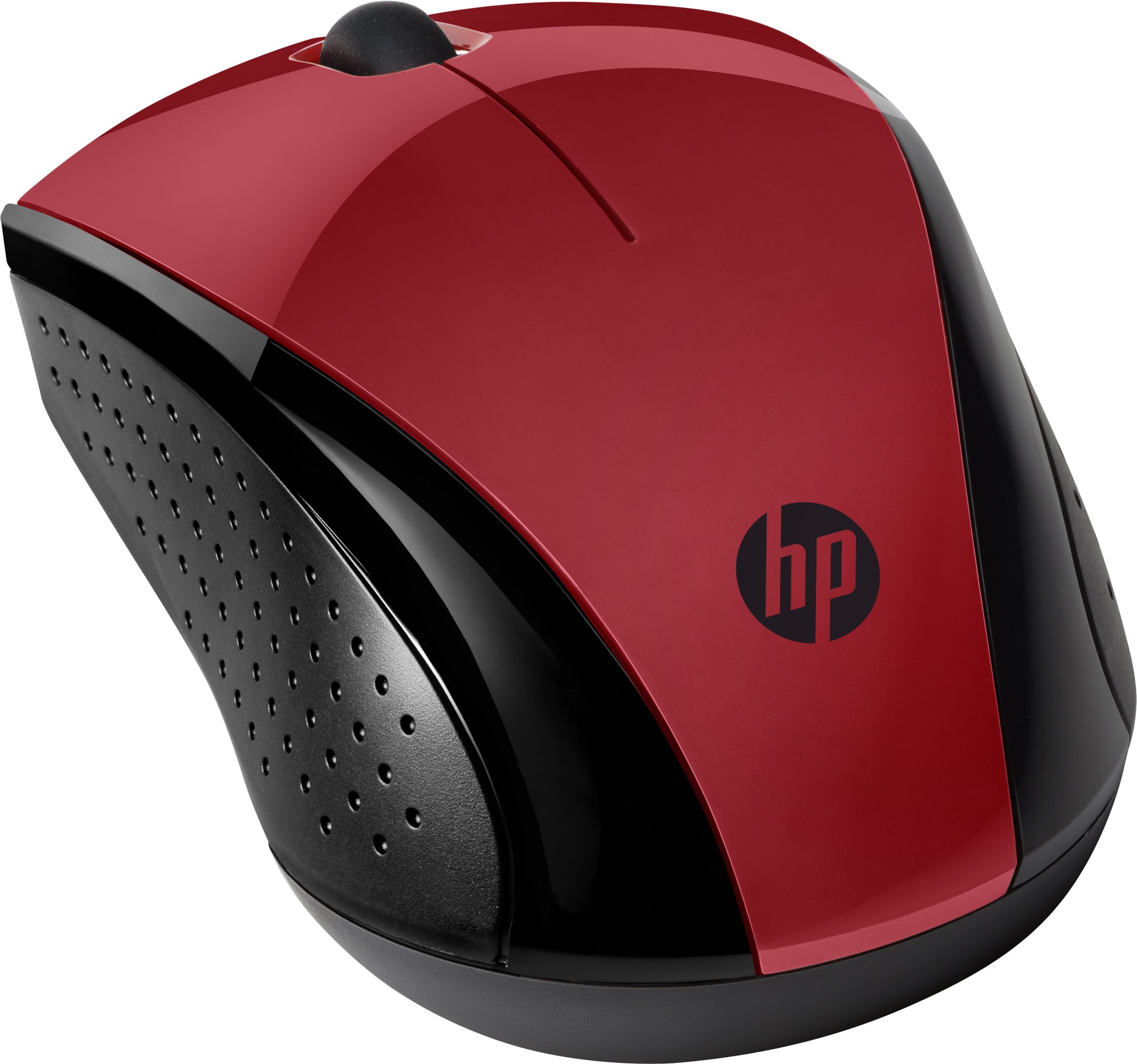 HP 220 S – Maus – Kabellos (2,4 GHz), 1600 DPI, beidhändig, Schwarz, Rot