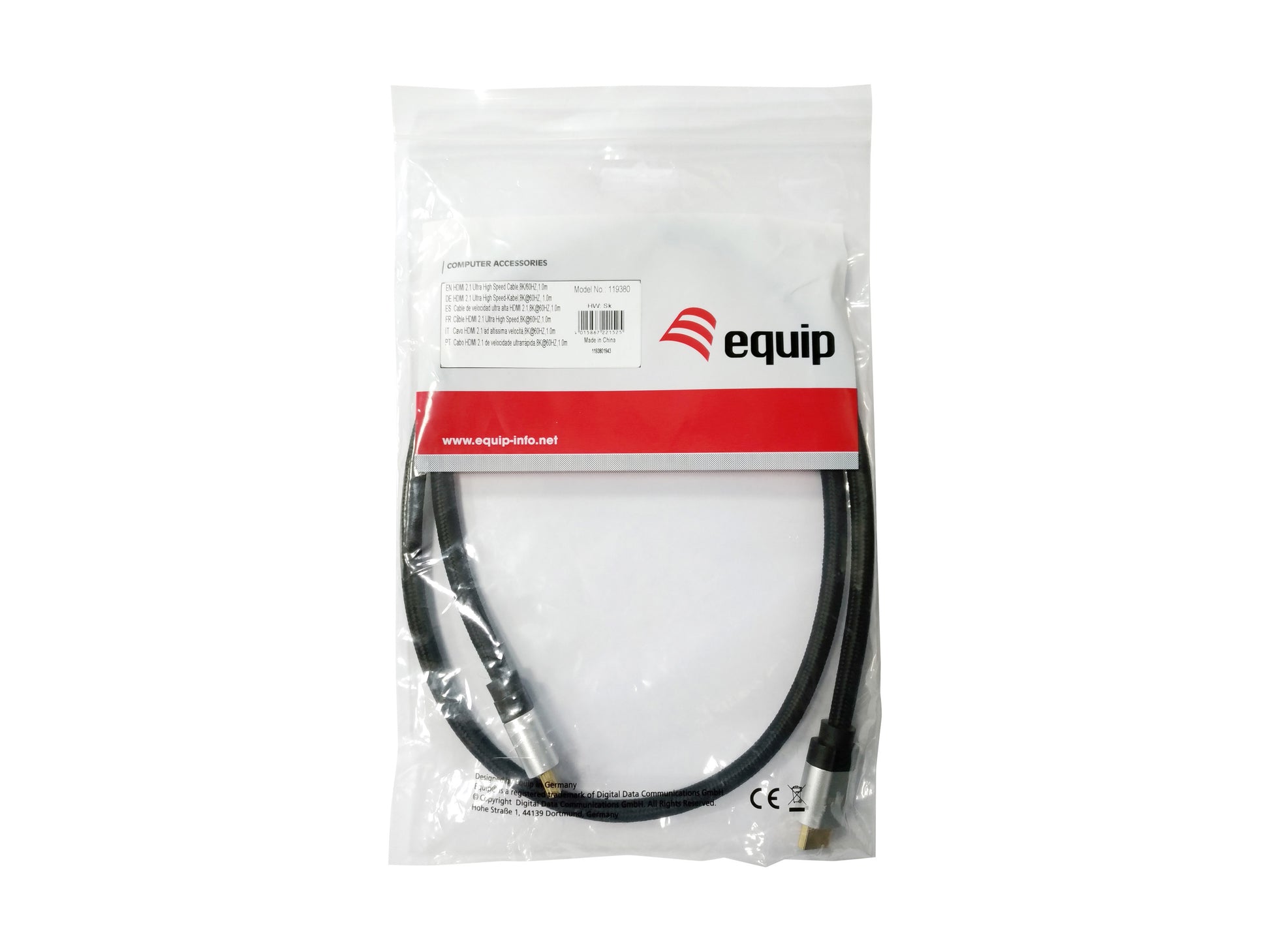 Equip HDMI Kabel HDMI 2.1 8K 60 Hz – 2 m – ARC, Ethernet