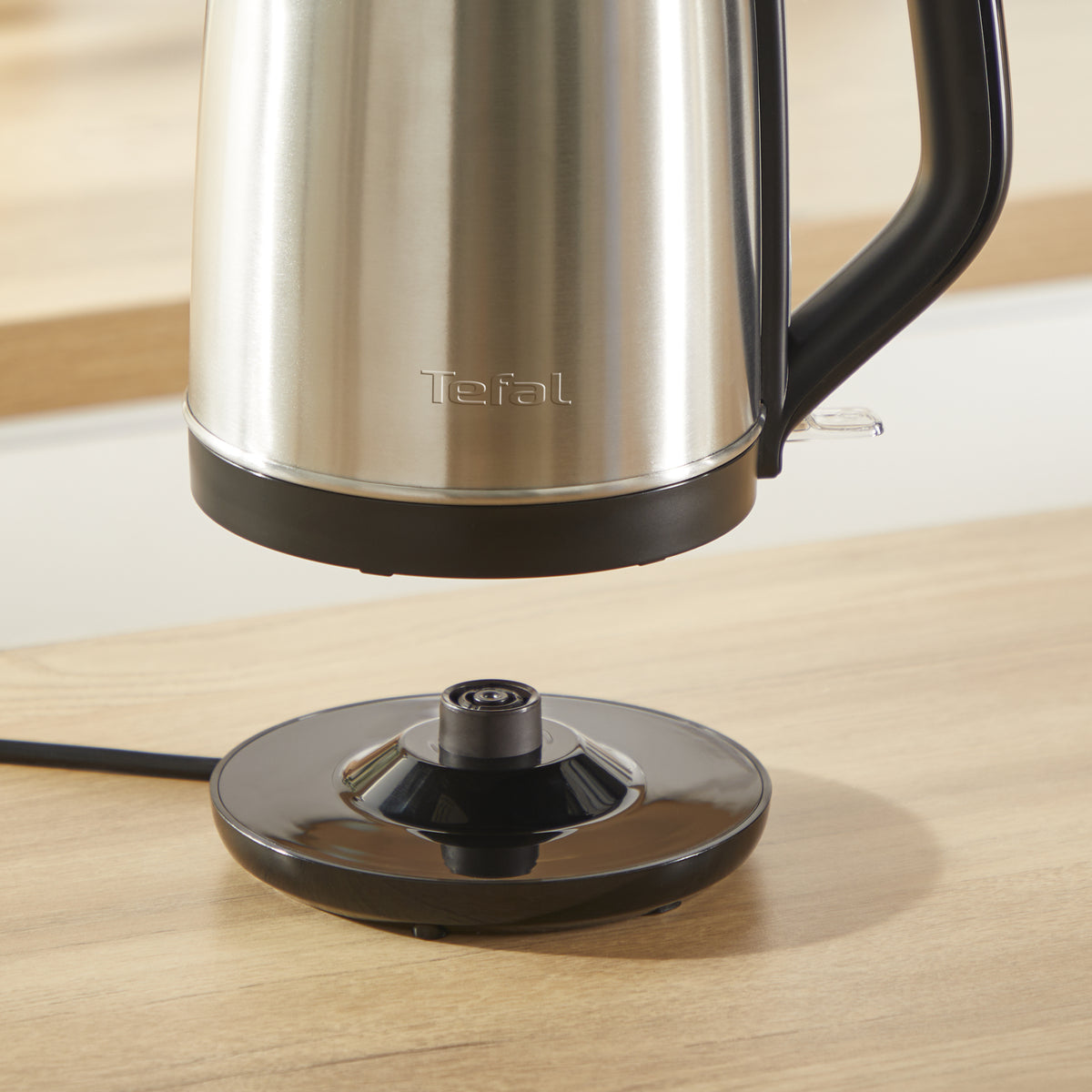 Tefal Wasserkocher Subito KO5S0DCH – 1,7 l, Edelstahl, Temperaturwahl, 2400 W, 360°-Sockel