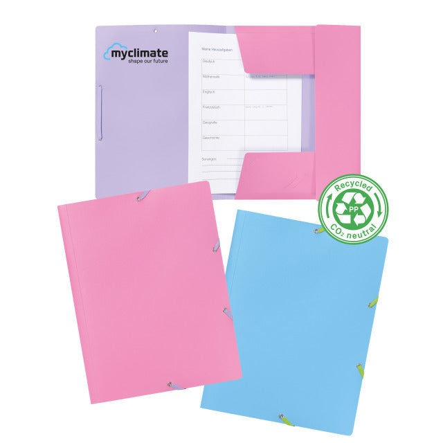 Kolma Sammelmappe für A4, Kunststoff, blau/grün, mit Gummizug