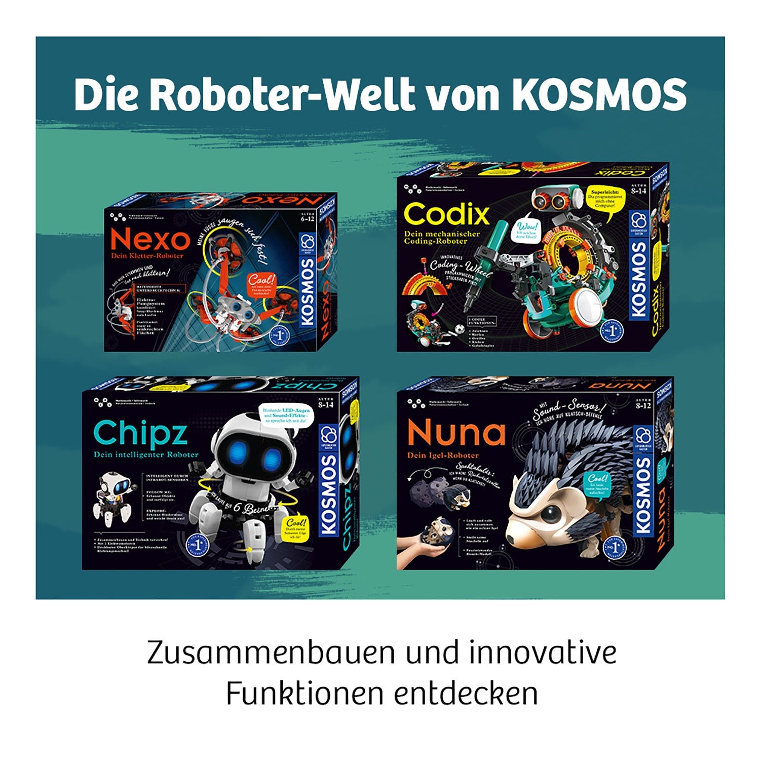 Kosmos Experimentier-Bausatz – Nuna – Faszinierender Igel, mit Akku, 8–12 Jahre