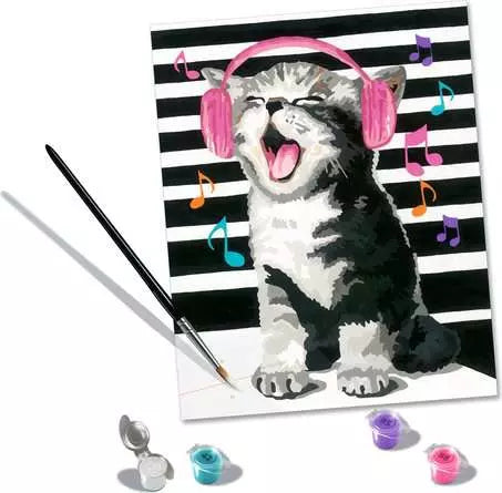 Ravensburger Bastelset – Katze – inklusive Acrylfarben auf Wasserbasis – ab 12 Jahren