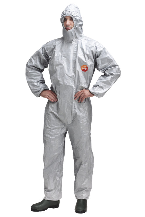 Dupont tychem DuPont – Schutzanzug Tychem 6000 F – 3XL – Grau, Tyvek, mit Kapuze