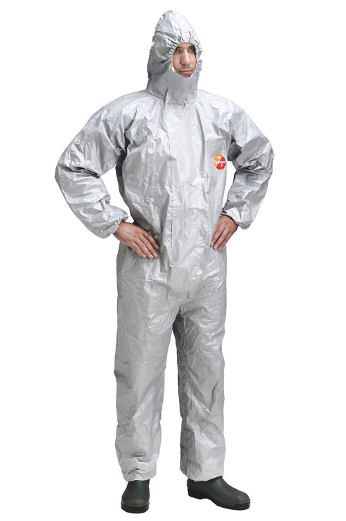 Dupont tychem DuPont – Schutzanzug Tychem 6000 F – 3XL – Grau, Tyvek, mit Kapuze