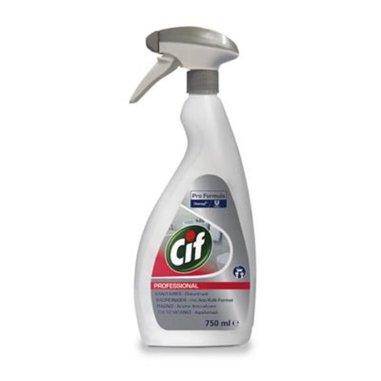 Diversey CIF Professional Bad-/Kalkreiniger für Bad/Armaturen – frischer Duft, Flasche – 750 ml