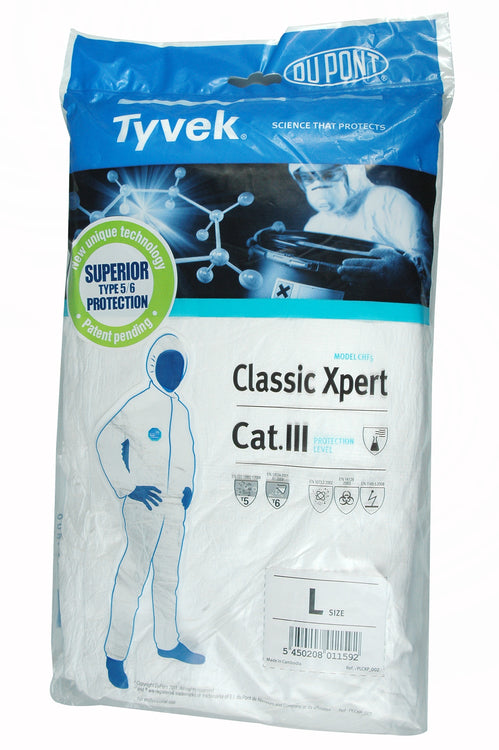 Dupont tyvek DuPont – Schutzanzug – 3XL – Weiss, Tyvek 1431 N, 41 g/m², mit Kapuze, 1 Stück