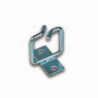 Wirewin Kabelhalter, zentrale Fixierung, Öffnung vorne, 19" Rack, 40×40 mm – silber