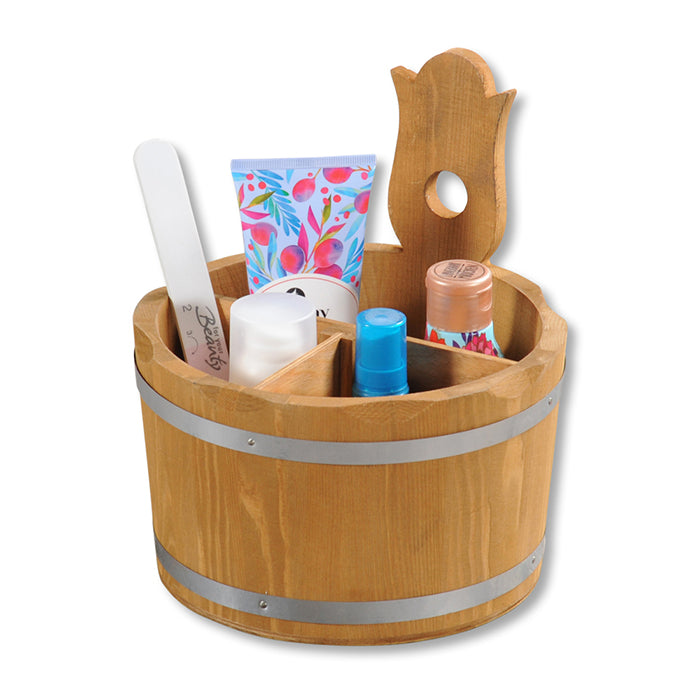 Kesper Besteckhalter 17 × 17 × 20 cm, Kiefernholz, Braun