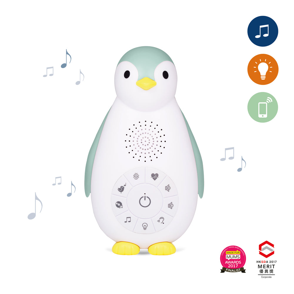 ZAZU Nachtlicht Zoë – neutralweiss, akkubetrieben, dimmbar, 7 Melodien & Bluetooth – Grau