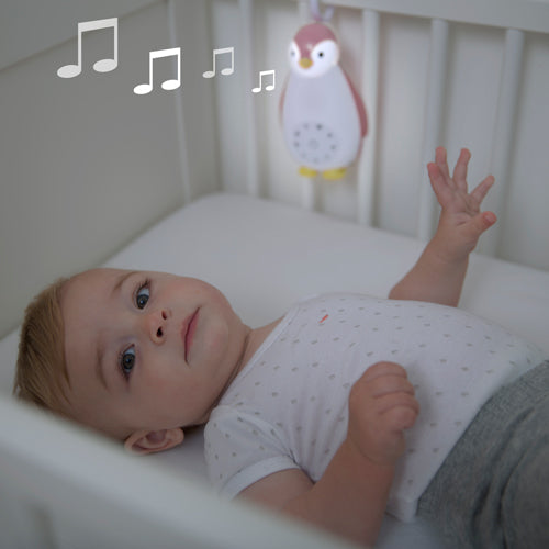 ZAZU Nachtlicht Zoë – neutralweiss, akkubetrieben, dimmbar, 7 Melodien & Bluetooth – Grau